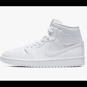 Nike Air Jordan 1 Mid 110 White Snakeskin